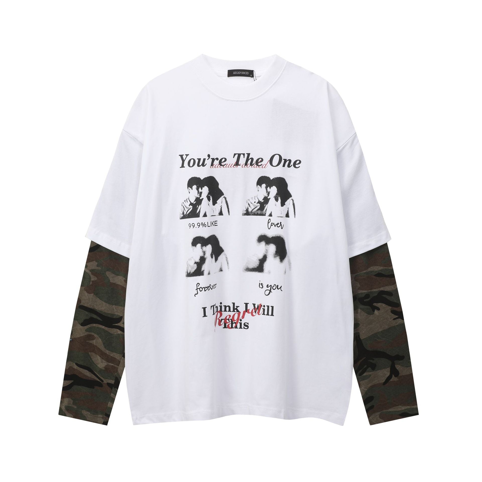 Camouflage fake two hoodies