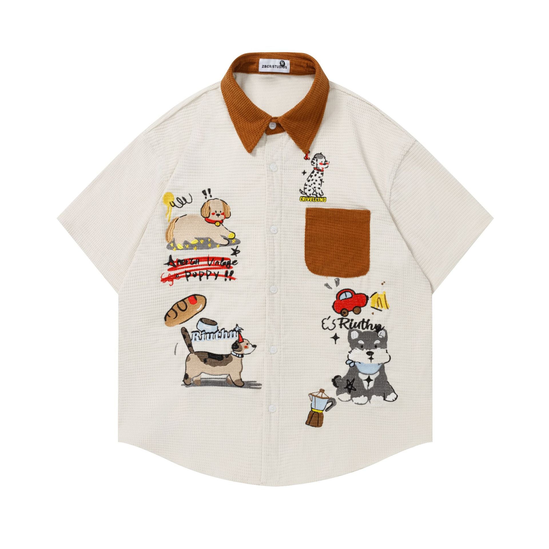 Embroidered shirt T-shirt