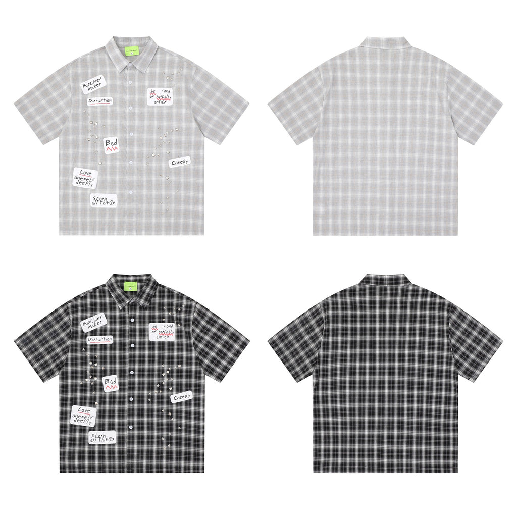 Plaid shirt T-shirt