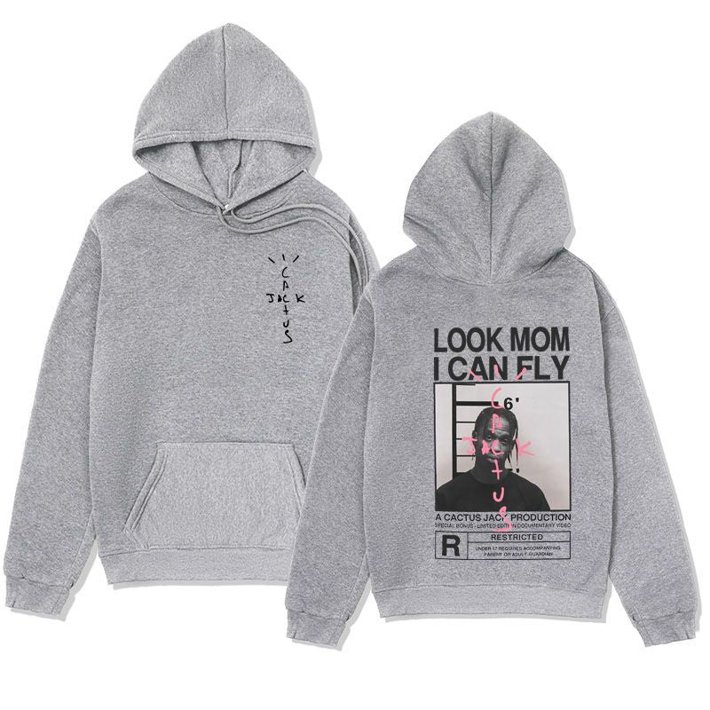 Spring and Autumn Plush Cross border Men's JACK Series Hoodies LOOK MOMICAN FLY Hoodies Hoodies